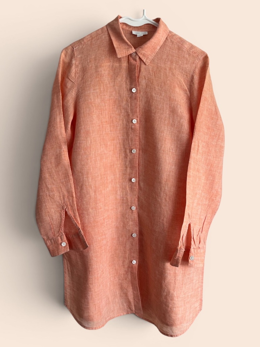 J. Jill Tangerine Linen Beach Cover Up Size Small